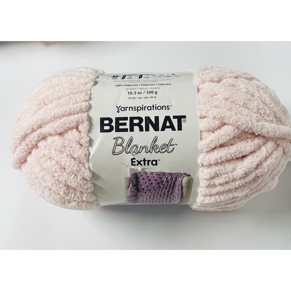 New Bernat Extra Blanket Yarnspirations 97 Yds 10.5Oz Blush Pink Yarn Knitting
